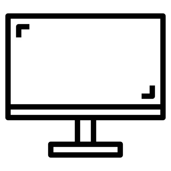 Icona Dello Schermo Del Monitor Del Computer Nella Categoria Dispositivi — Vettoriale Stock