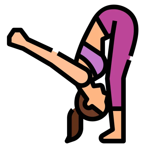 Motion Pose Sigikonen Fitness Yoga Diet Kategori — Stock vektor