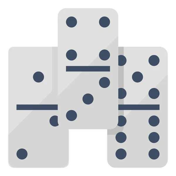 Domino Flat Recreatie Hobby Icoon Platte Stijl — Stockvector