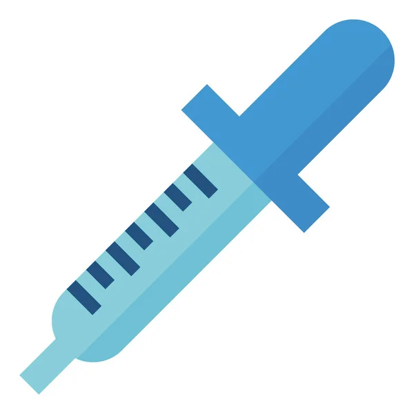 Dropper Healthcare Pipette Icon Flat Style — ストックベクタ