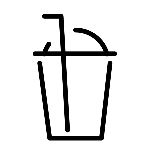 Beverage Cup Drink Icon Outline Style — Stock Vector