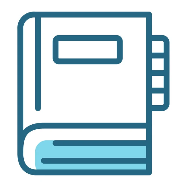 Datebook Icono Planificador Cuaderno Estilo Contorno Lleno — Vector de stock