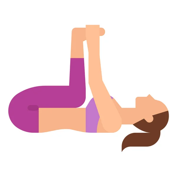 Ananda Baby Balasana Icon Fitness Yoga Diet Category — Stock Vector
