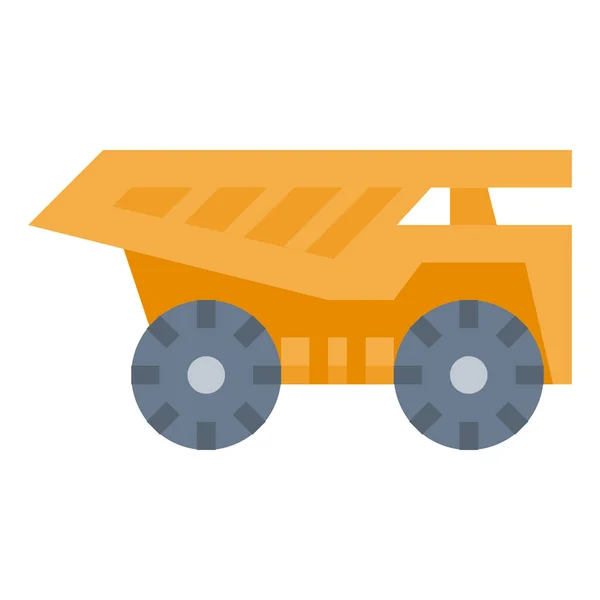 Icono Transporte Volcado Estilo Plano — Vector de stock