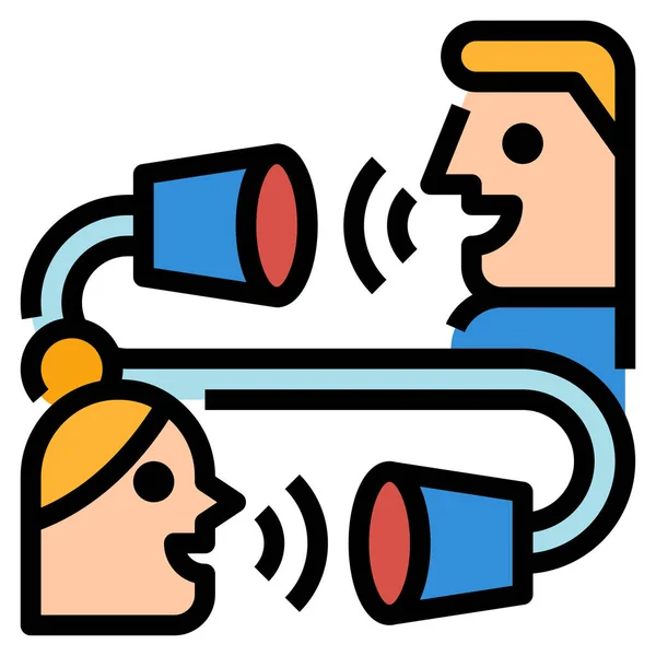 Communiquer Icône Communication Dans Catégorie Moyens Communication — Image vectorielle