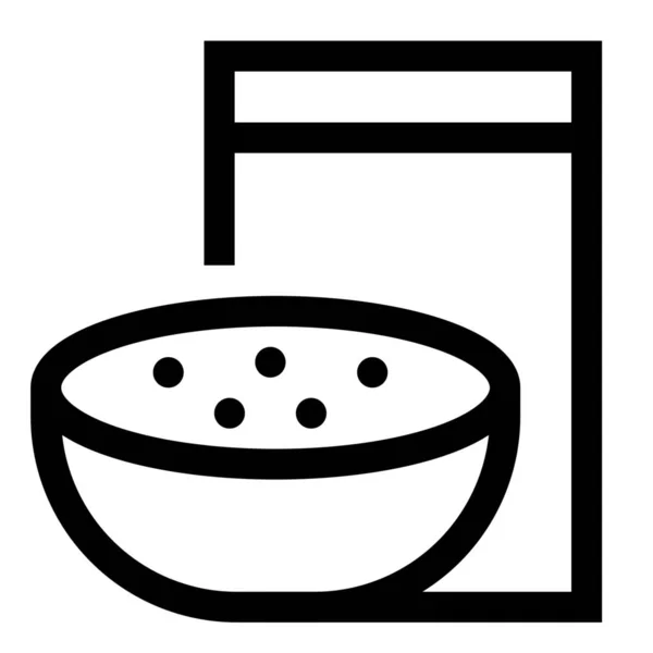 早餐玉米片餐图标 — 图库矢量图片