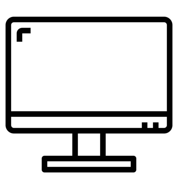 Піктограма Екрана Монітора Комп Ютера Стилі Контур — стоковий вектор