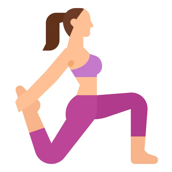 Άσκηση Εικονίδιο Χαμηλή Lunge Στην Κατηγορία Fitness Γιόγκα Και Διατροφή — Διανυσματικό Αρχείο