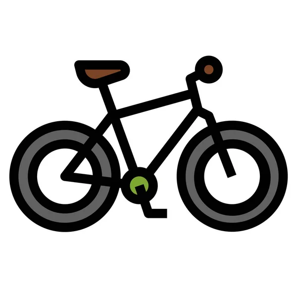 Bicicleta Bicicleta Bicicleta Icono Estilo Contorno Lleno — Archivo Imágenes Vectoriales