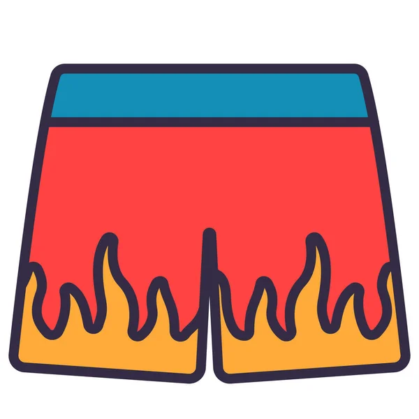 Shorts Clothes Outfit Icon — Stock Vector