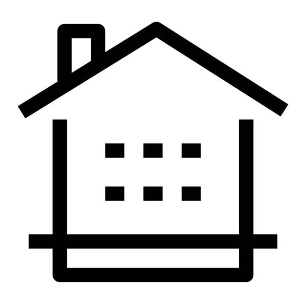 Ikona Budynku Domu — Wektor stockowy