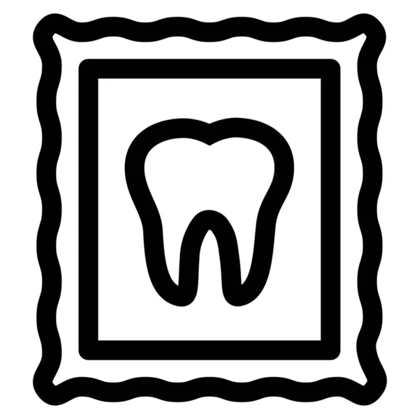 Restauración Dental Estomatología Icono Estilo Esquema — Vector de stock