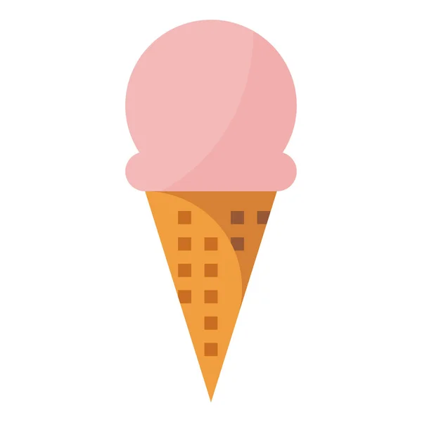 奶油甜点 扁平式冰淇淋图标 — 图库矢量图片