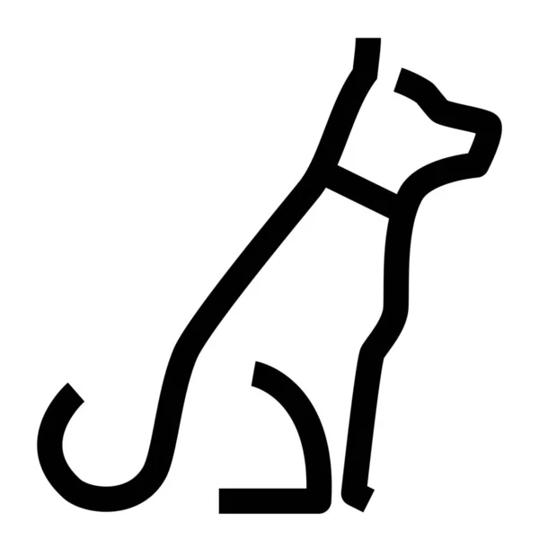 Иконка Собачьей Фермы Стиле Outline — стоковый вектор