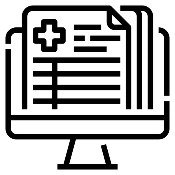 Base Datos Icono Médico — Vector de stock