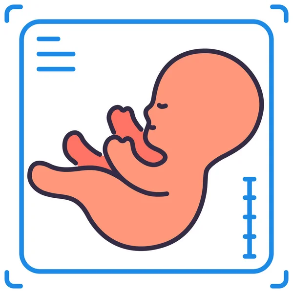 Προγεννητική Φροντίδα Μωρό Παιδί Εικονίδιο Γεμάτο Στυλ Περίγραμμα — Διανυσματικό Αρχείο