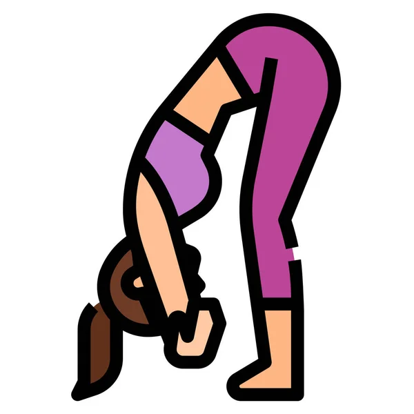 Motion Pose Ragdoll Ikon Fitness Yoga Diet Kategori — Stock vektor