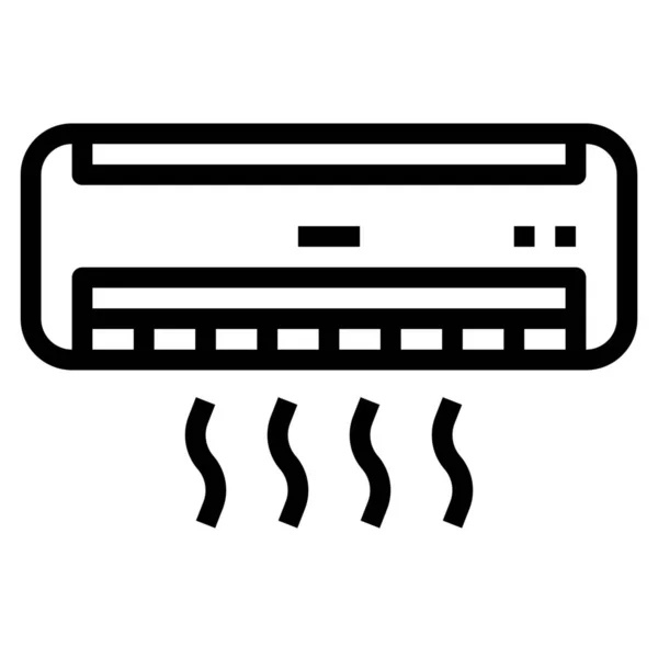 Airconditioner Koeling Pictogram Omtrek Stijl — Stockvector