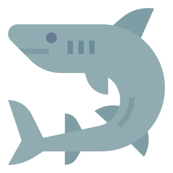 Okyanus Köpekbalığı Deniz Simgesi — Stok Vektör