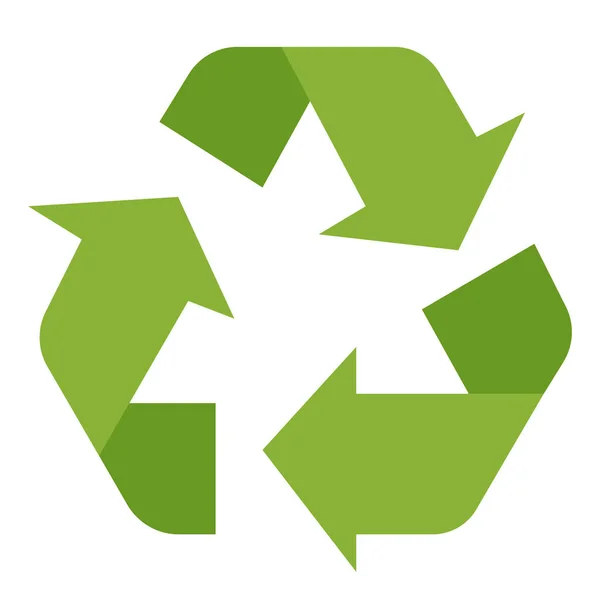 Poubelle Recycler Icône Dans Style Plat — Image vectorielle