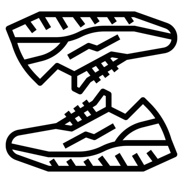 Zapatillas Running Icono Ropa Deportiva Estilo Outline — Vector de stock