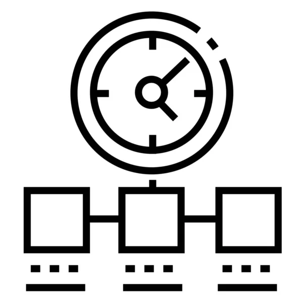 Arreglo Icono Planificación Negocio Estilo Esquema — Archivo Imágenes Vectoriales