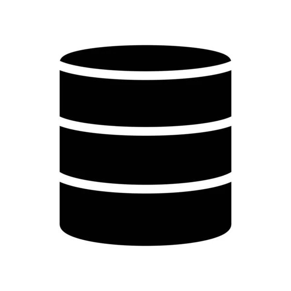 Datenbank Icon Solid Stil Archivieren — Stockvektor