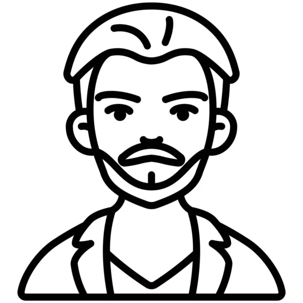 Avatar Médico Icono Masculino — Vector de stock