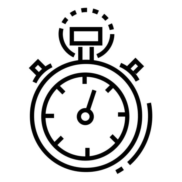 Saat Hızı Kronometre Simgesi Ana Hatlar Biçiminde — Stok Vektör
