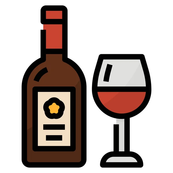 Ikona Alkoholického Nápoje — Stockový vektor