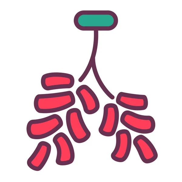 Kínai Dekoráció Petárda Ikon Töltött Körvonalas Stílusban — Stock Vector