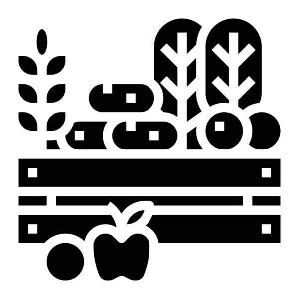 Farm Farming Food Icon Solid Style — Stock Vector