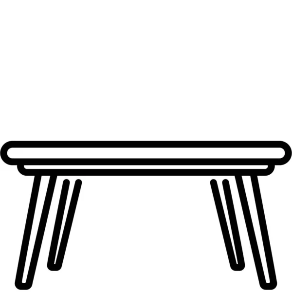 Desk Diner Furniture Icon Outline Style — ストックベクタ