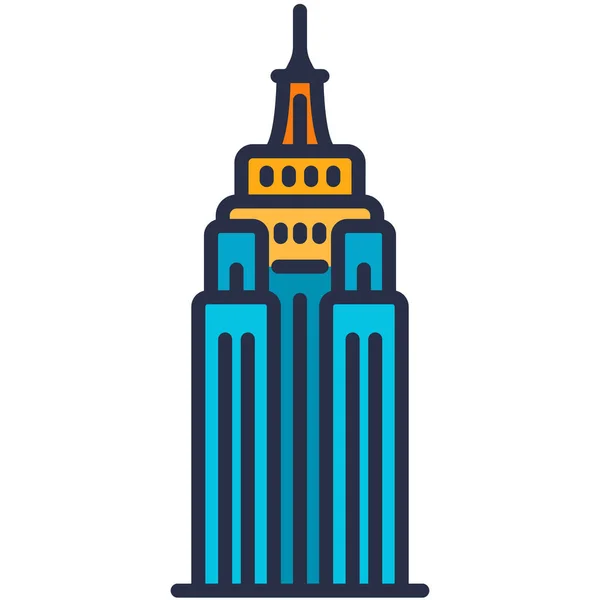 City Landmark Skyscraper Icon — ストックベクタ