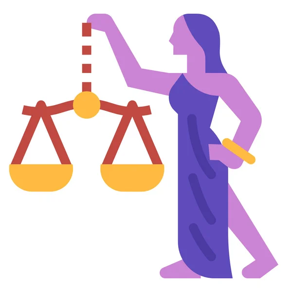 Astrología Horóscopo Libra Icono Categoría Cultura Comunidades — Vector de stock