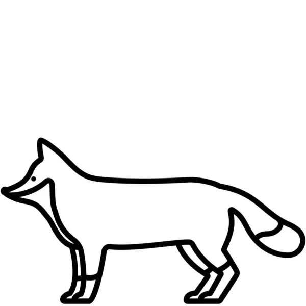 Animal Créature Chien Icône Dans Style Contour — Image vectorielle