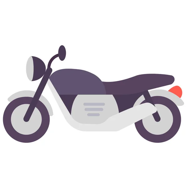 Bike Motorbike Transport Icon Flat Style — ストックベクタ