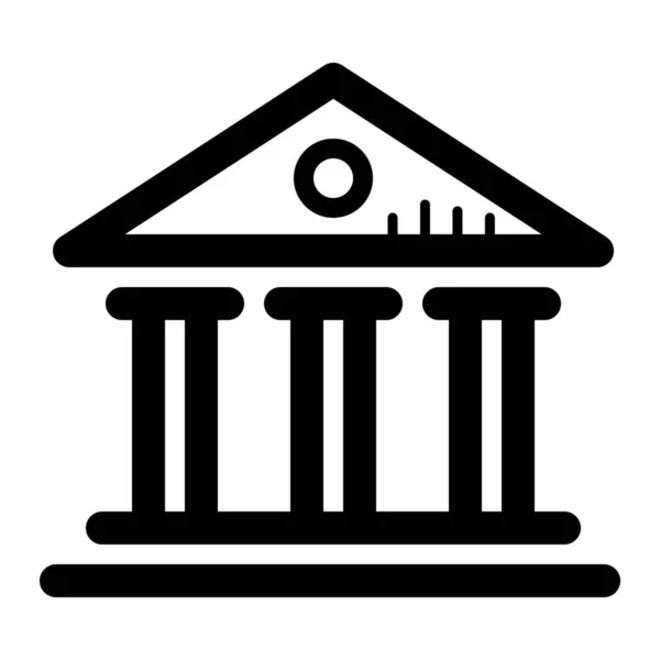 Ikona Bankovního Vkladového Financování Stylu Osnovy — Stockový vektor