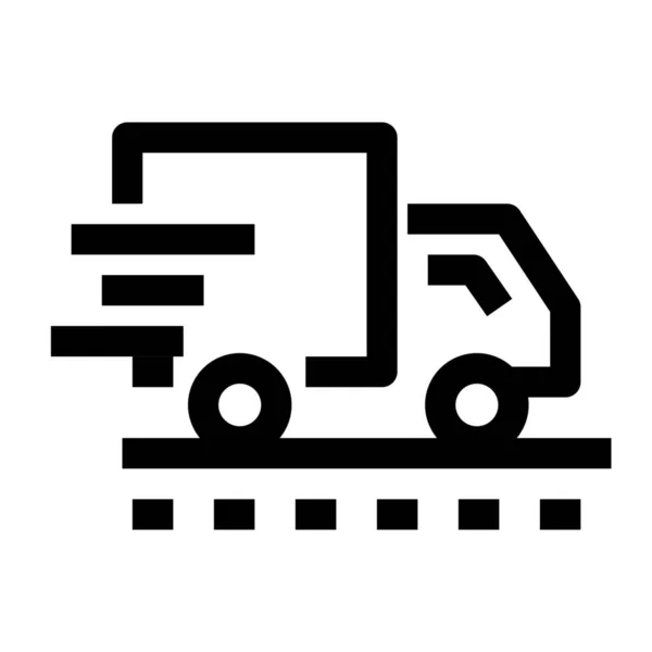 Cargo Delivery Express Symbol Outline Stil — Stockvektor