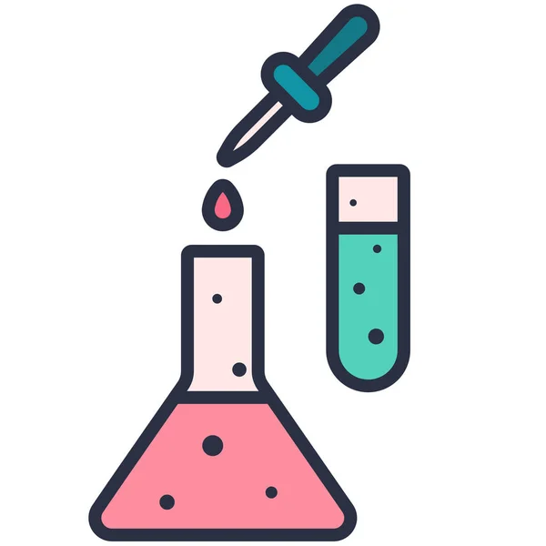 Chemist Education Experiment Icon — Stock Vector