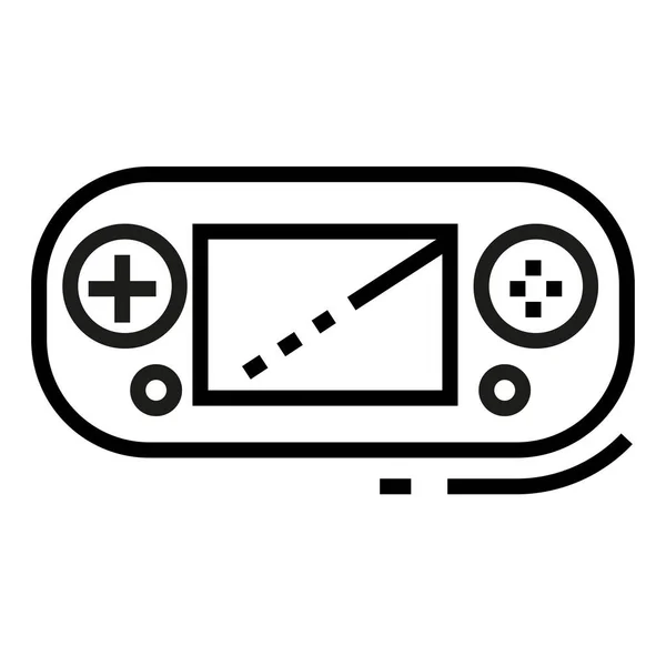 Icono Juego Pantalla Consola Estilo Esquema — Vector de stock