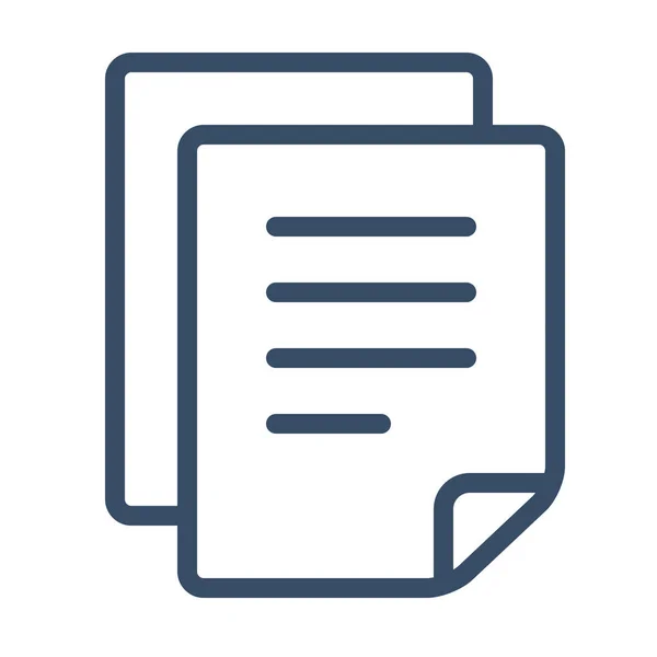 Business Data Research Document Icon Outline Style — 스톡 벡터