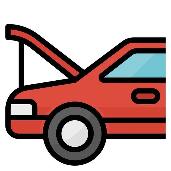 Иконка Автомашины Стиле Заполненный Контур — стоковый вектор