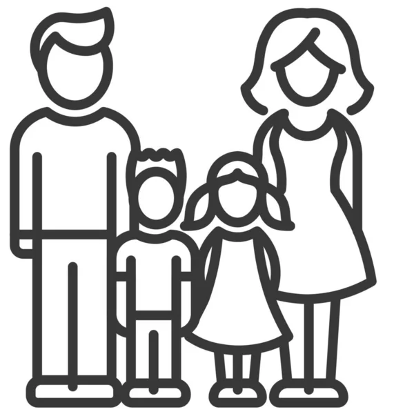 Barn Familj Generationer Ikon Kärlek Romantik Kategori — Stock vektor