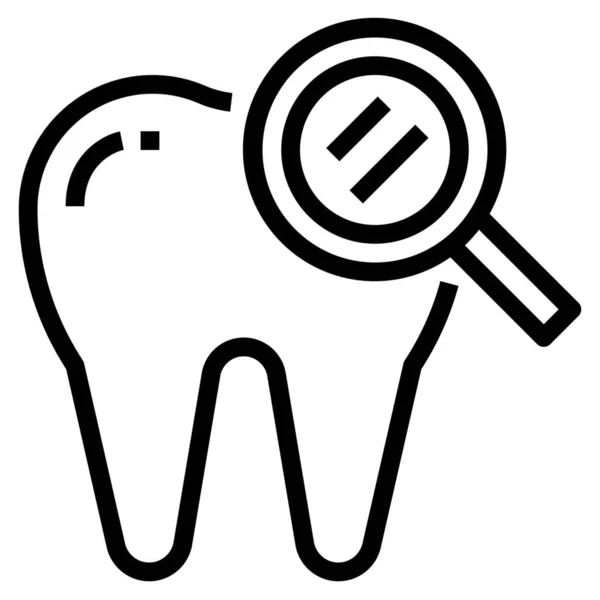 Cuidado Dental Icono Atención Médica Estilo Esquema — Vector de stock