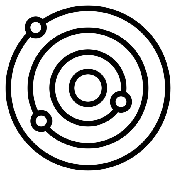 Orbit Planet Solar Icon Outline Style — ストックベクタ