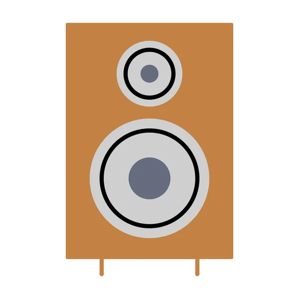Audio Icono Música Doméstica Estilo Plano — Archivo Imágenes Vectoriales