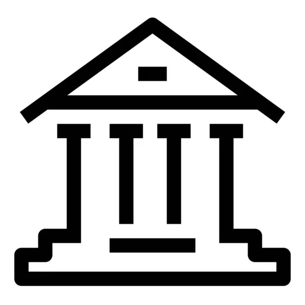Ikona Starověké Architektury Muzea — Stockový vektor