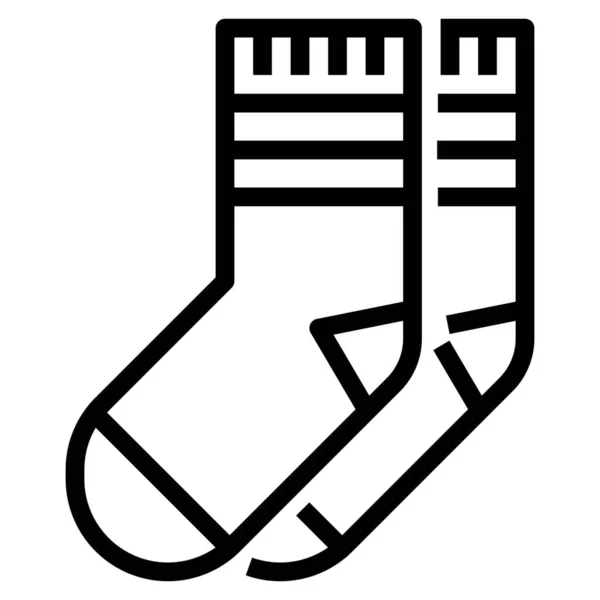 Foot Footwear Sock Icon Outline Style — Stock Vector