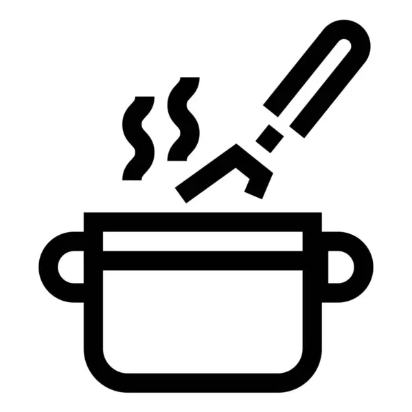 Μαγείρεμα Τροφίμων Χόμπι Εικονίδιο Στυλ Περίγραμμα — Διανυσματικό Αρχείο